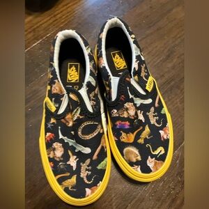 Vans Kids Animal Print Photo Ark National Geographic Slip-On Sneakers Size 12